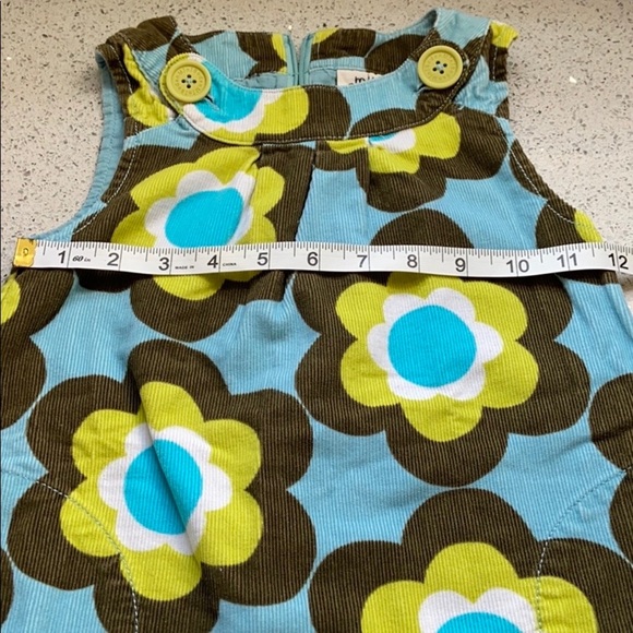 Mini Boden Girls Big Floral Fully Lined Corduroy Dress 3-4 - Picture 10 of 11